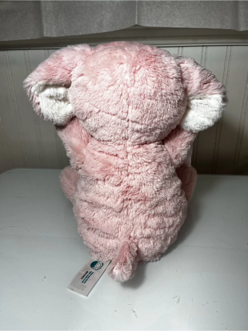 Pink Plush Puppy Lovey with Satin Trim Peek-A-Boo Stuffed Animal